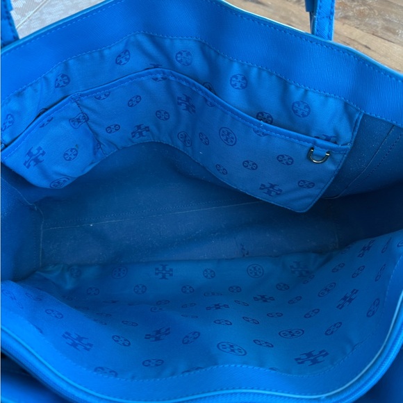 Tory Burch Blue York Leather Tote Bag - Picture 5 of 6